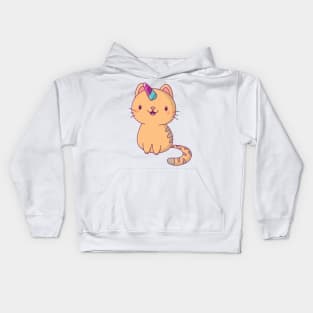 Adorable Tabby | Unicorn Horn Cat Kids Hoodie